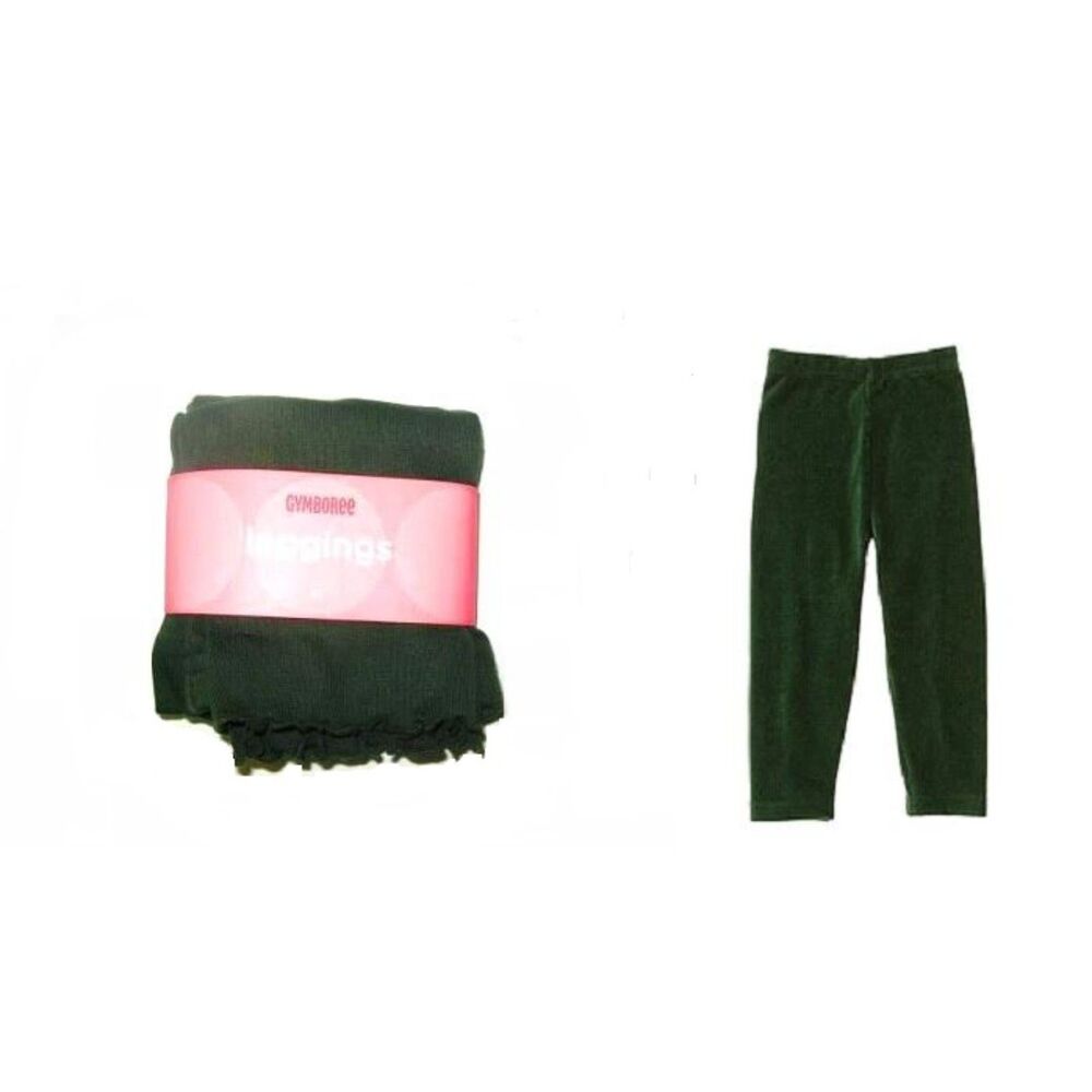 Gymboree rocky mountain cabin girls cotton forest green leggings pants 18-24 M